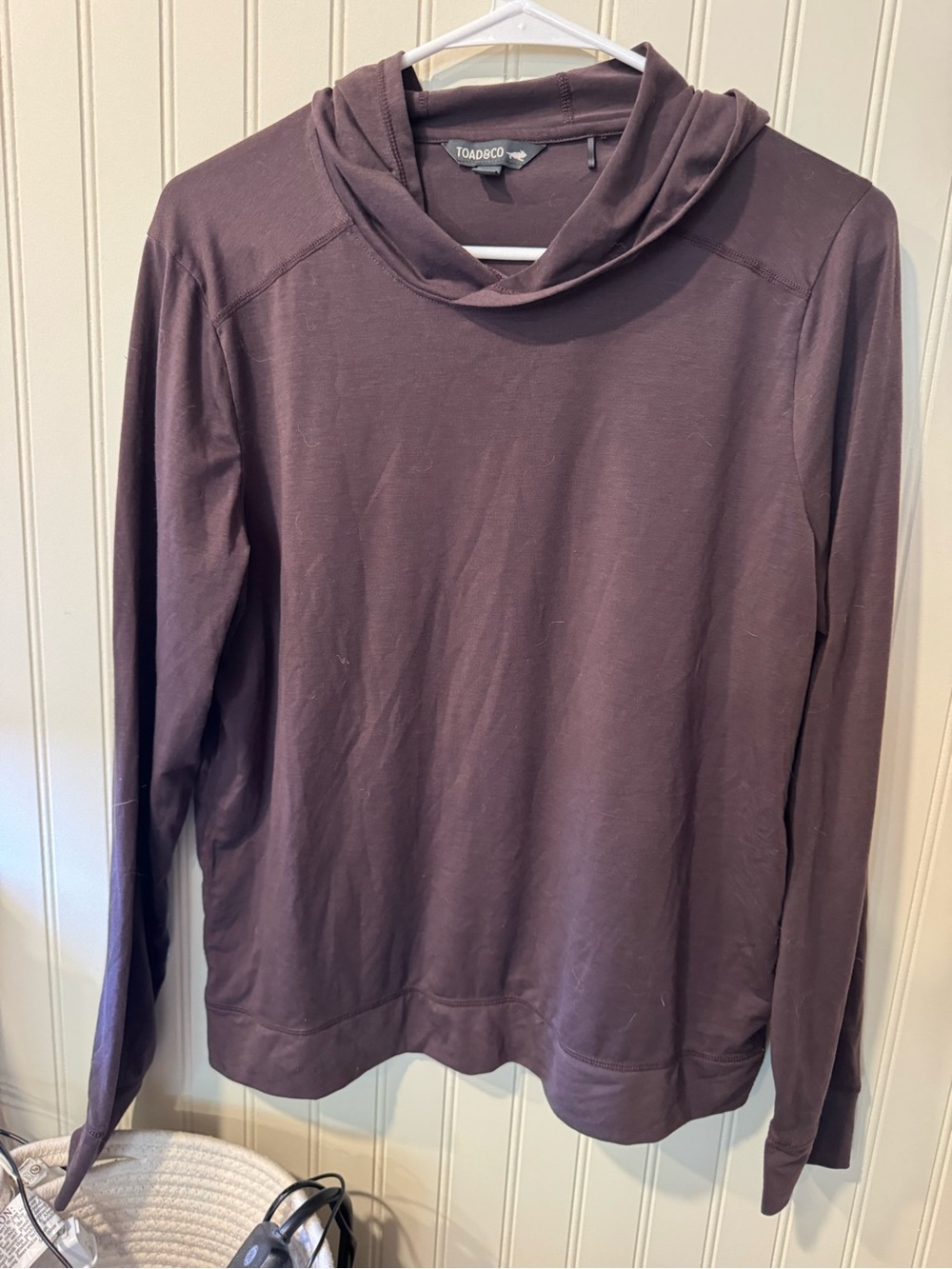 Toad&Co Crewneck Hoodie Sweater in Plum